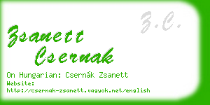 zsanett csernak business card
